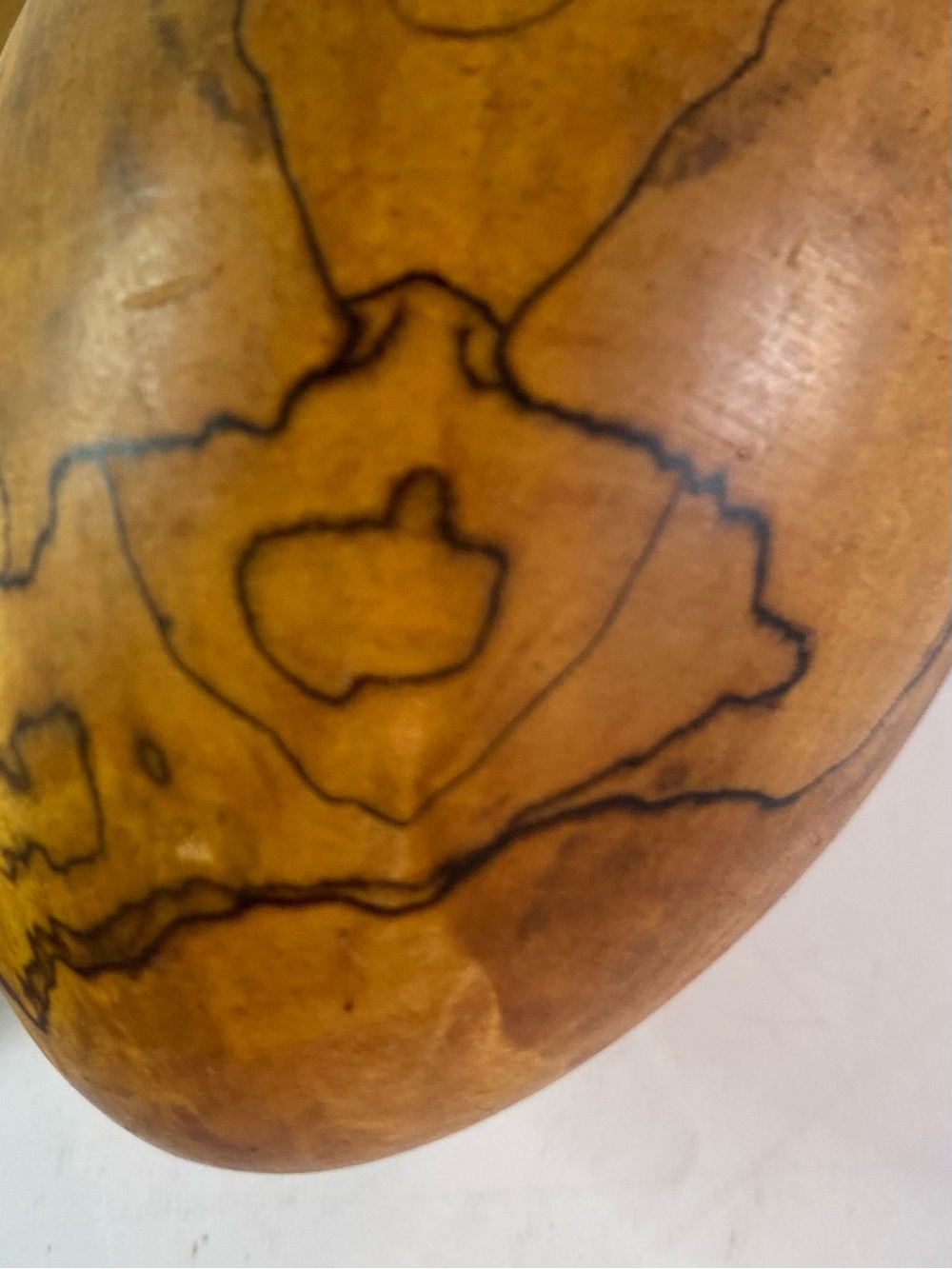 Spalted Wooden Egg 4” Height - Picture 7 of 8